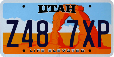 UT license plate Z487XP