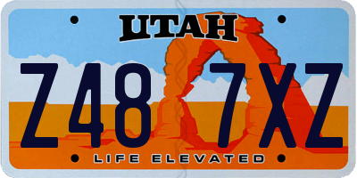 UT license plate Z487XZ