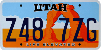 UT license plate Z487ZG