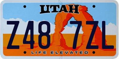 UT license plate Z487ZL