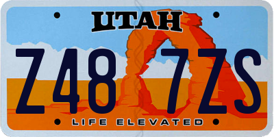 UT license plate Z487ZS