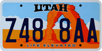 UT license plate Z488AA