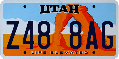 UT license plate Z488AG