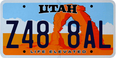 UT license plate Z488AL