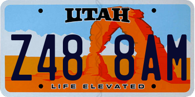 UT license plate Z488AM