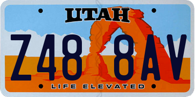 UT license plate Z488AV