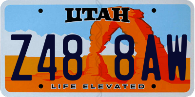 UT license plate Z488AW