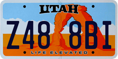 UT license plate Z488BI