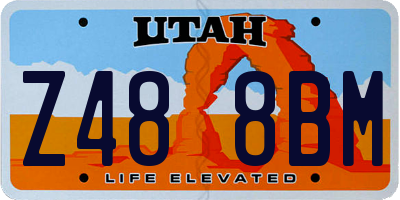 UT license plate Z488BM