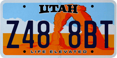 UT license plate Z488BT