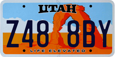 UT license plate Z488BY