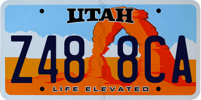 UT license plate Z488CA