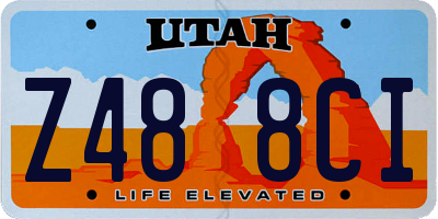 UT license plate Z488CI