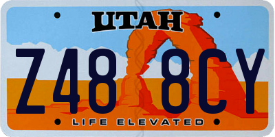 UT license plate Z488CY