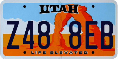 UT license plate Z488EB
