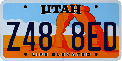 UT license plate Z488ED