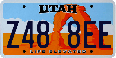 UT license plate Z488EE