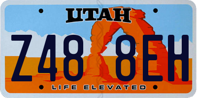 UT license plate Z488EH