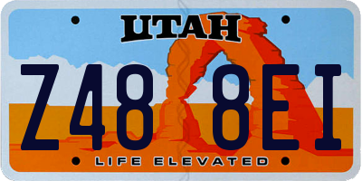 UT license plate Z488EI