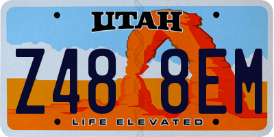 UT license plate Z488EM