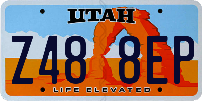 UT license plate Z488EP