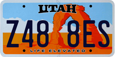 UT license plate Z488ES