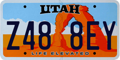 UT license plate Z488EY