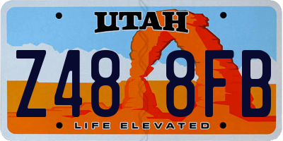 UT license plate Z488FB