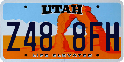 UT license plate Z488FH