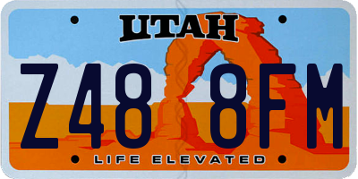 UT license plate Z488FM