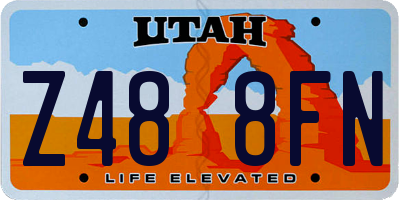 UT license plate Z488FN