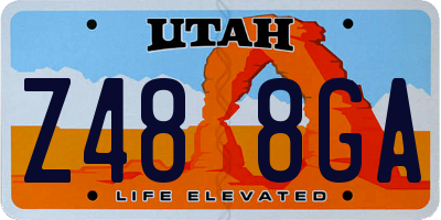 UT license plate Z488GA