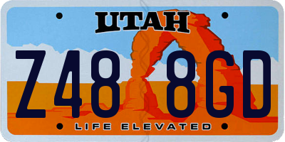 UT license plate Z488GD