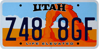 UT license plate Z488GF