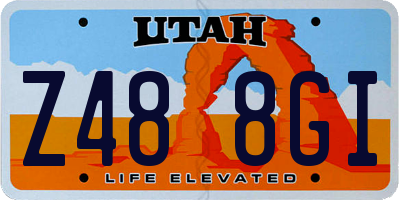 UT license plate Z488GI