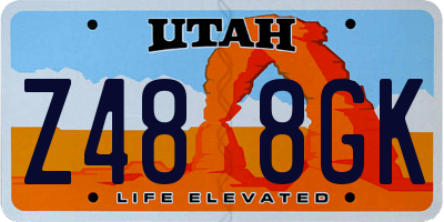 UT license plate Z488GK