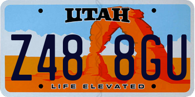 UT license plate Z488GU