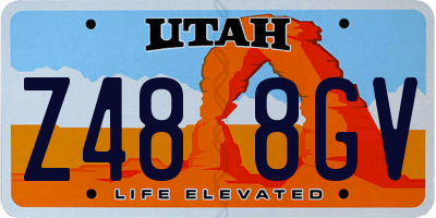 UT license plate Z488GV