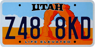 UT license plate Z488KD