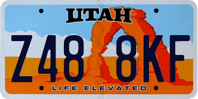 UT license plate Z488KF