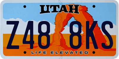 UT license plate Z488KS