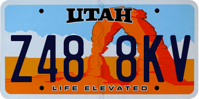 UT license plate Z488KV