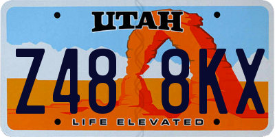 UT license plate Z488KX