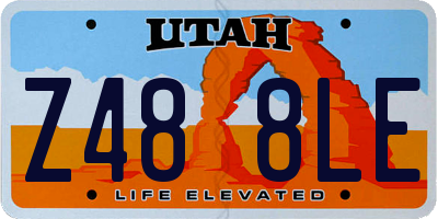 UT license plate Z488LE