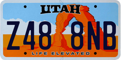 UT license plate Z488NB