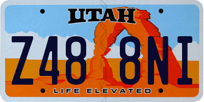 UT license plate Z488NI