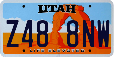 UT license plate Z488NW