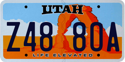 UT license plate Z488OA