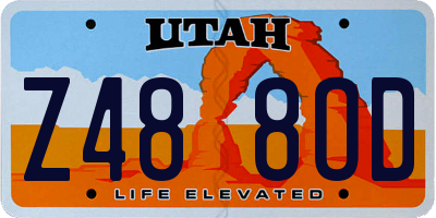 UT license plate Z488OD