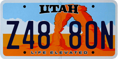 UT license plate Z488ON